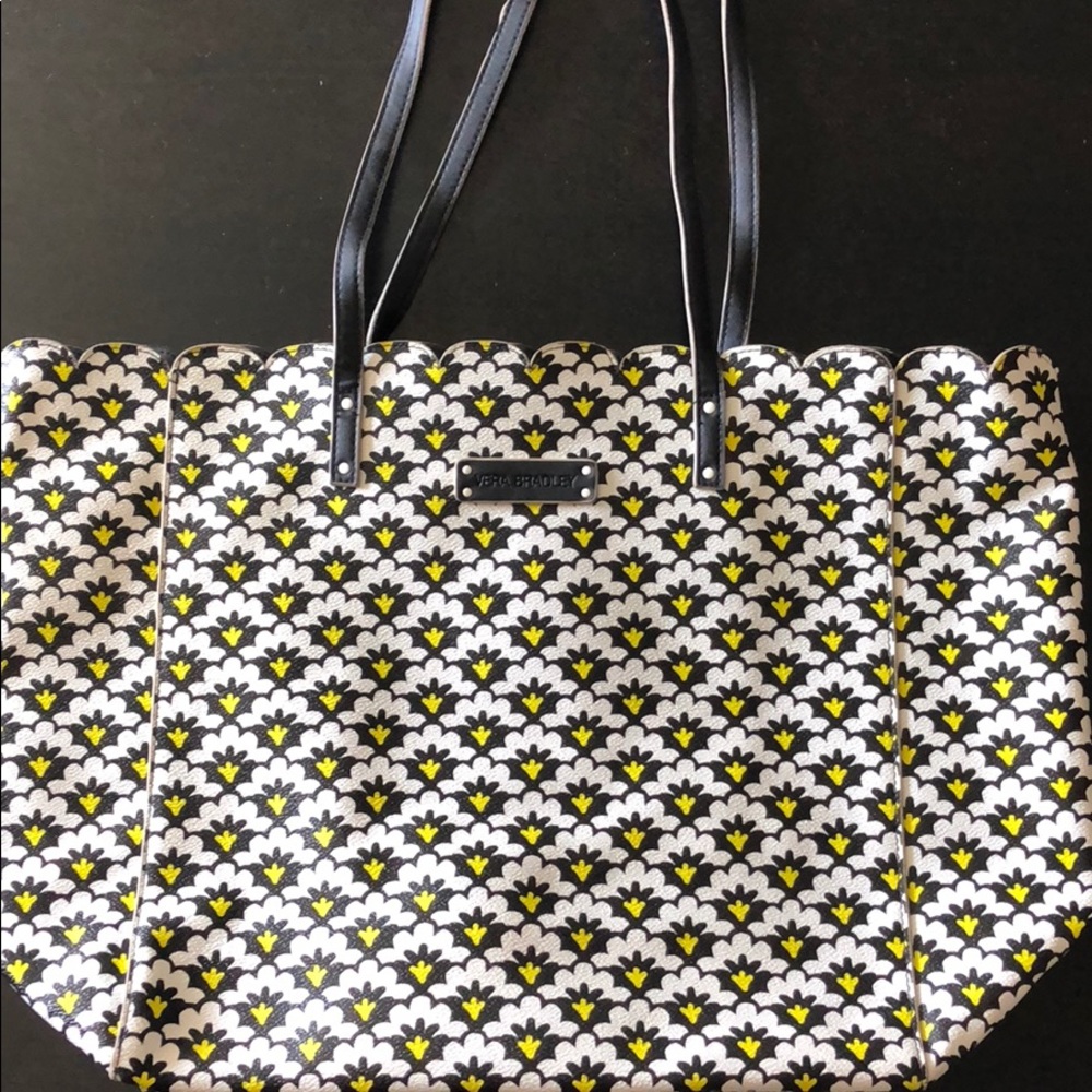 Vera Bradley black, yellow and white tote
